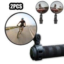 2 x MTB Mountain Bike Handle Bar 360 Rotatable Convex Bicycle Rear-view Mirror