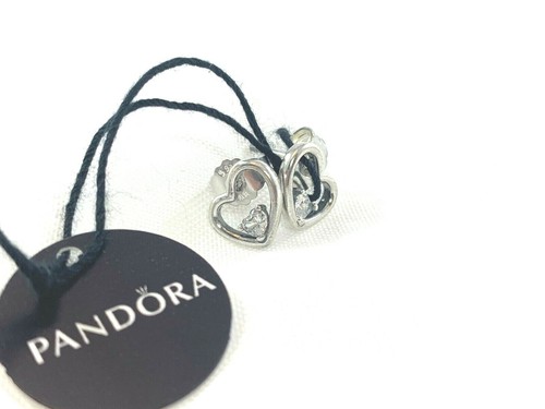 Pandora heart stud - ss/cz,