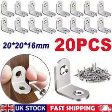 20mm RIGHT ANGLE BRACKETS Small Corner Cabinet 90 Degree Strengthen Reinforce