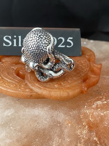 Solid silver chunky octopus - chunky,
