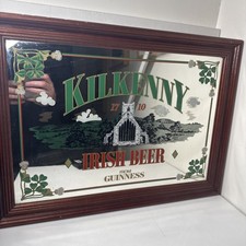 Kilkenny Irish Beer Mirror Guinness Pub Advertising 46cm X 41cm