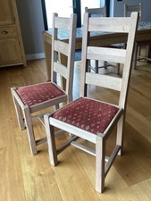 4 Limed Oak Dining Chairs