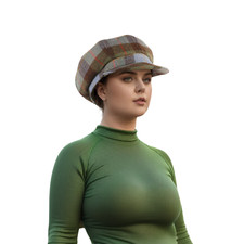 Women’s Wool Fiddler Cap – Vintage Newsboy Beret Hat, Sailor Captain Style