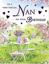 SPECIAL NAN BIRTHDAY GREETING CARD 7"X5.5" TRADITIONAL, NICE VERSE