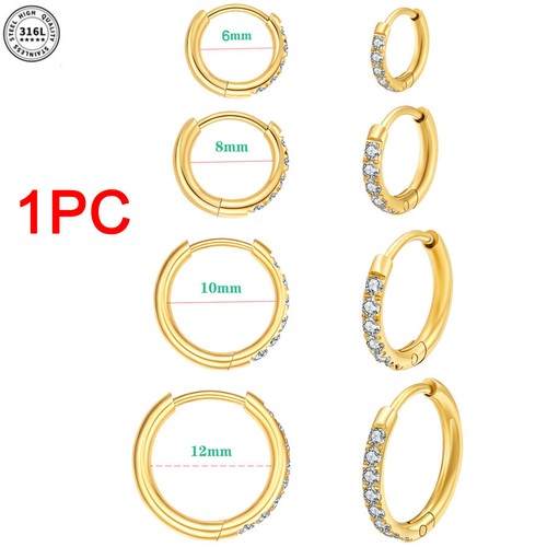 Pair hoop earrings diamond - pc/pair,