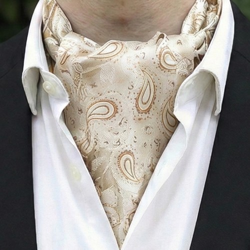 Cream with gold - cream, paisley