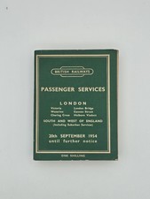 BR Passenger Services Timetable 1954 – London & South/West – With Map