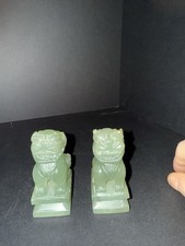 CHINESE PAER OF JADE FOO