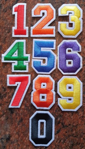 Numbers iron sew on - 0-9, iron/sew