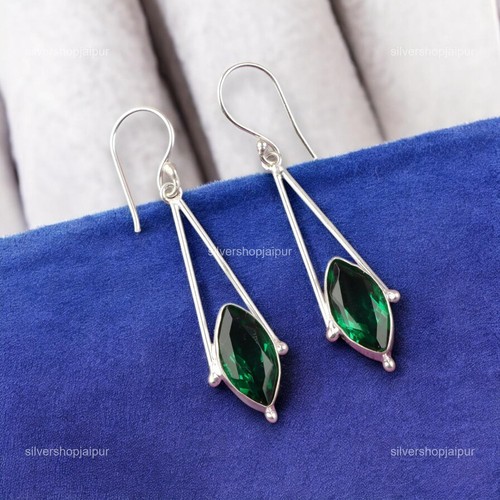 Faceted natural green - faceted, emerald