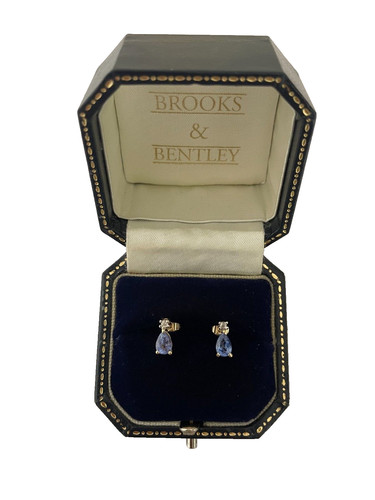 Tanzanite and diamond - tanzanite, earrings