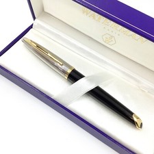 Waterman Carene Deluxe Black With Sterling silver Cap fountain pen, 18k gold nib