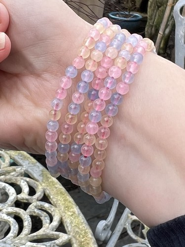 Morganite crystal beaded - morganite,