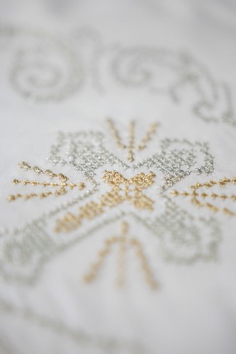 White silver embroidered - white,