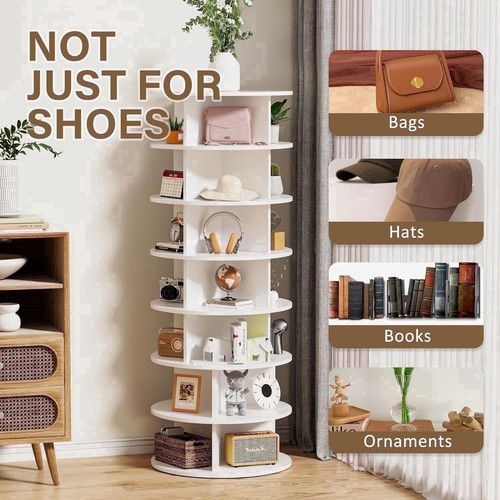Rotating shoe rack tower - shoe,