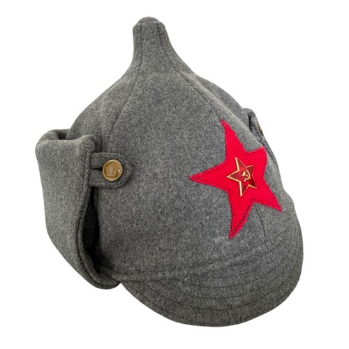 Vintage soviet grey budenovka - grey,