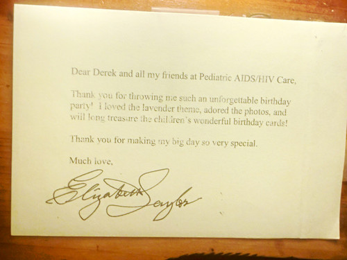 Elizabeth taylor signed note - signed,