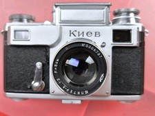 1953  Kiev Kneb 3 Rangefinder Camera w/ 1:2 50mm Jupiter-8 Lens - Clean working!