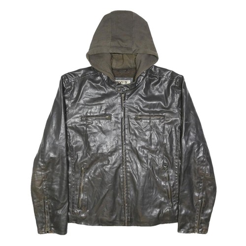 Levi mens black hooded - mens, pvc