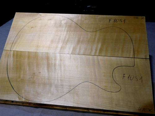 Flame maple carved top - carved,