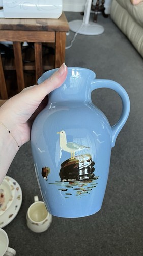 Seagull ware blue pitcher - blue,