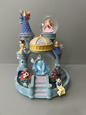 Disney Snow Globe Princess Castle Lights Up Musical Large Cinderella Ariel