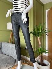 ZARA Trousers Black Skinny Waxed Wet Look Jeans trousers Size EUR 40