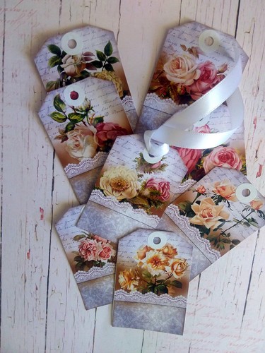 Shabby chic flower roses - 8,