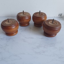 Vtg Turned Set 4 Furniture