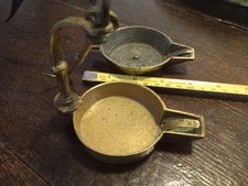 18th Century Brass/Brass & Cast Crusie Lamps (2) See Pictures UK Postage Only...