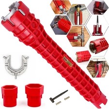8 In 1 Faucet Sink Basin Installer Pipe Wrench Tap Spanner Drain Tub Removal NEW