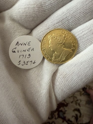 1713 queen anne guinea 3574 - 1713, guinea,