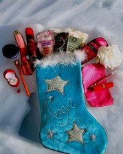 CHRISTMAS STOCKING Multicoloured Ladies Luxury Pre Filled with 13 items