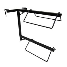 Hanging Double Saddle Rack (Hook Over  Two Tier Stand Horse Portable Black)