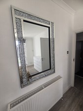 crushed diamond crystal glass