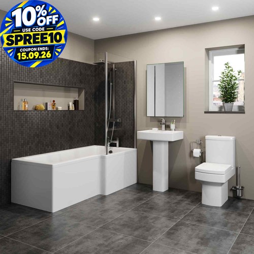 Bathroom suite shaped rh - suite,