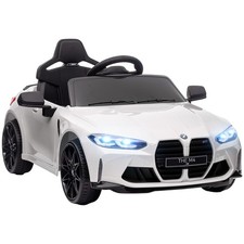 AIYAPLAY 12V BMW M4 Licensed Kids Electric Car w/ Remote, Suspension, White