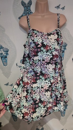 Pretty black blue - blue, floral