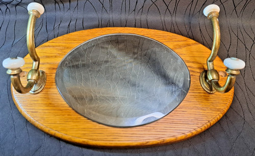 1980s oak mirror - 1980s,