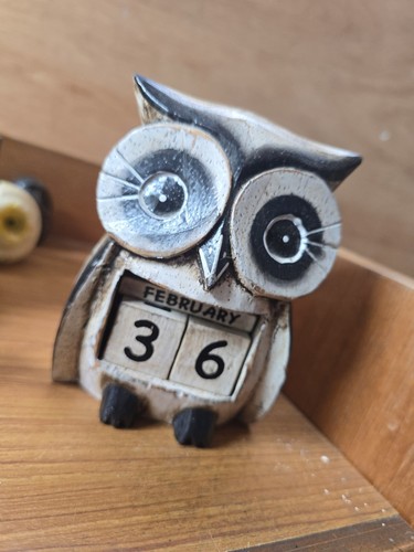 Hand carved wooden owl - hand-carved,
