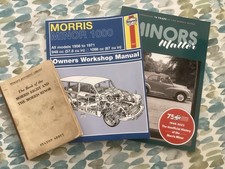 Three Morris Minor Manuals & History Books