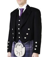 Men's Prince Charlie Kilt Jacket And 5 Button Vest Scottish Wedding Kilts Jacket
