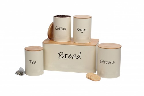 Cream kitchen storage bread - cream,