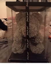 Rose Teddy Bear Flower Bear with Gift Box Birthday Romantic Valentines Gifts