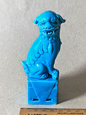 VINTAGECCHINESE BLUE MINIATURE FOO TEMPLE LION/DOG - 11.5cm. High