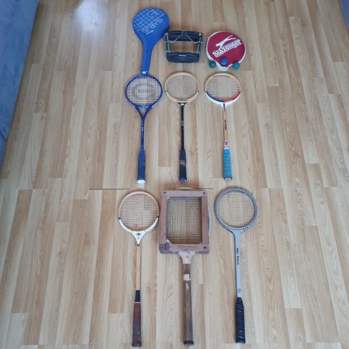 Vintage wooden squash rackets - squash,