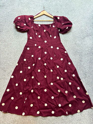 Primark burgundy white polka - burgundy/white,