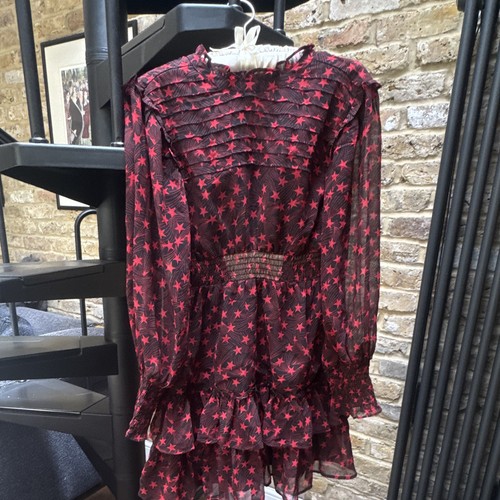 Topshop black red star print - black,