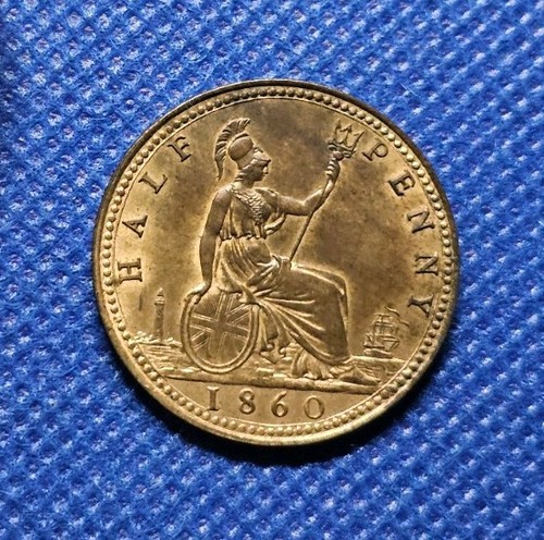 1860 halfpenny victoria - 1860,