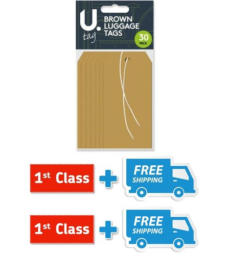 Brown luggage labels crafting - luggage,